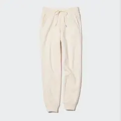 【UNIQLO ユニクロ】　ヒートテックボアスウェットパンツ　アイボリー