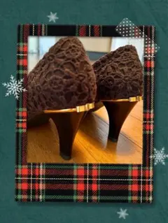 美品 | Oriental Traffic レースパンプス ブラック 中ヒール