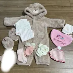 petit main フリーススーツセット ピンクベージュ