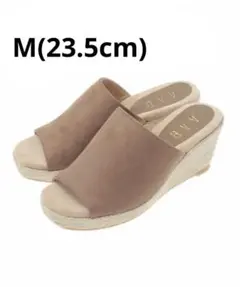 a.v.v スクエアトゥワイドアッパーウェッジサンダル M 23.5のサムネイル