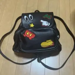 ディズニーリゾート　ミッキー　リュックサック　ブラック