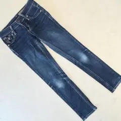 サムシング デニムパンツ ストレッチ インディゴブルー レディース ボトムス M