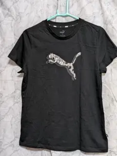 【新品・タグなし】PUMA Tシャツ ブラック カモフラロゴ XLのサムネイル