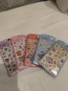 【正規品】韓国限定 サンリオ ボンボンドロップシール 全種コンプ5枚セット