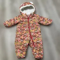 レトロ柄　ピンクジャンプスーツ（耳付き）