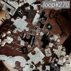 【ln56】霖蓝汐 / 拼图拼画 复古色 pet 1ループ 100cm ¥270