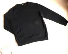 1度着美品 GU 裏起毛トレーナー スエット M 黒 ブラック
