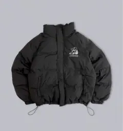 CENTIMETER　ダウンジャケット 黒 ロゴ刺繍