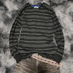 archive vneck l/s border tee y2k お兄系 ロンT
