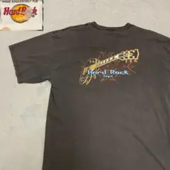 3WC632 HardRockCAFE ギター　バックプリント　半袖