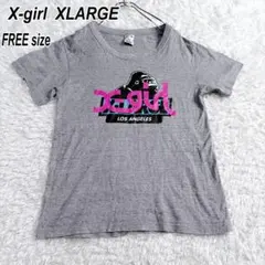 美品 X-girl XLARGE コラボ エックスガール Tシャツ グレー レア