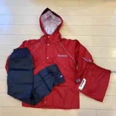 こども用レインスーツ　（子供用雨具）　レインコート上下　140 赤