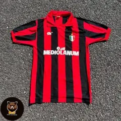 ヴィンテージ古着　サッカー　ユニフォーム　イタリア　M 赤　黒　入手困難