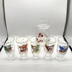 昭和レトロ スヌーピー グラス 5客 ピッチャー セット 未使用 金縁
