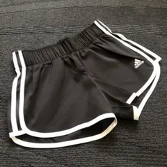 adidas ランニングパンツ 黒 ショートパンツ 3本ライン