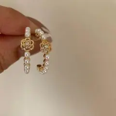 i91○在庫わずか 2個セット ゴールド パール ピアス 424
