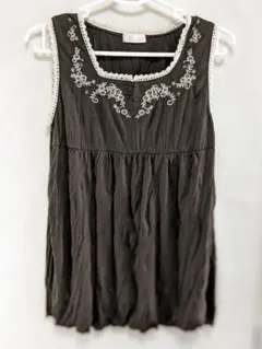 チュニックタンクトップ　ブラウン