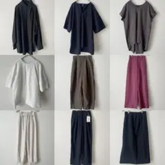 残暑に　ブラウス・シャツ・パンツ　INED　LAATO など　9点まとめ売り