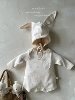 【monbebe】ロンパース＆ボンネット