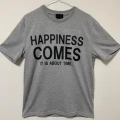A.S.M. グレー Tシャツ HAPPINESS COMES 古着のサムネイル