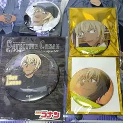 安室透 名探偵コナン 缶バッジ ちょいデカ ホログラム