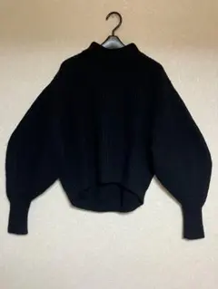 sov.バルーンスリーブ　黒セーター