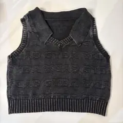 GYDA jacquardブリーチニット トップス ノースリーブ