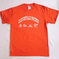 US古着 FRUIT OF THE LOOM Tシャツ M オレンジ アーチロゴ