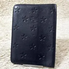 【美品】イルビゾンテ ノートカバー ブックカバー レザー グレー エンボス