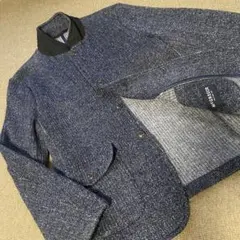 マックレガー 2wayネイビー ツイード風 ボタンジャケット LL 裏起毛
