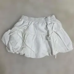 バルーンスカート　リボン　白