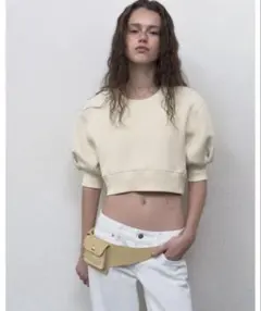 ZARA ボリュームクロップドスウエットシャツ