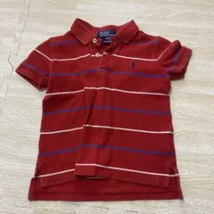 Polo by Ralph Lauren ポロシャツ 3T 赤/青/白ストライプ