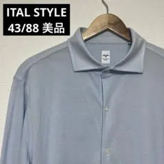 ITAL STYLE イタルスタイル　ホリゾンタルシャツ　サックスブルー　XL