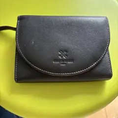 COMME CA DU MODE 二つ折り財布 黒×ピンク