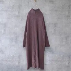 ★美品◆アーバンリサーチロッソ◆1枚でサマになる♡リブニットロングワンピースPK
