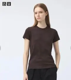 UNIQLO U クルーネックT ダークブラウン M