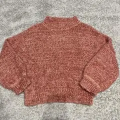 earth music&ecology ピンク 長袖ニットセーター