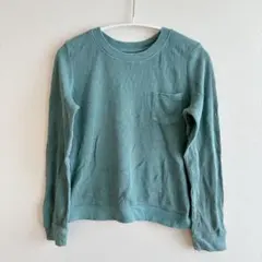 キャットアンドジャック カットソー クルーネック 長袖 ワッフル 緑 M