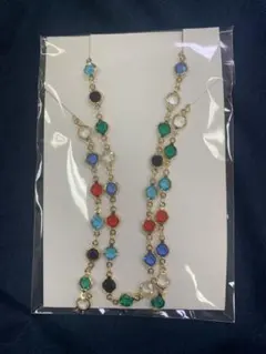 メガネチェーン　おしゃれ　多色ストーン