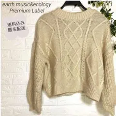 earth music&ecology ニット セーター アイボリー 厚手 F