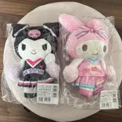 クロミ　マイメロ　手が動くチアマスコット　ストラップ付きぬいぐるみ　サンリオ