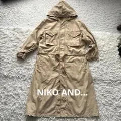 【可愛い!!】ニコアンド ウエストデザインミリタリーコート サイズL