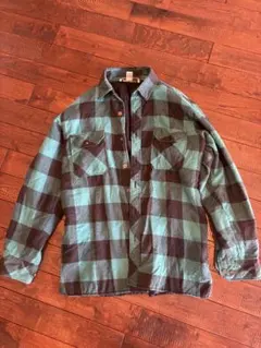 グリーンブラックチェックネルシャツ Lサイズ