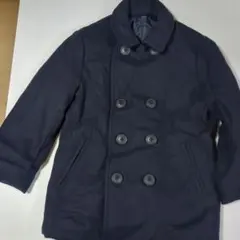 無印良品　ネイビー ウールコート 120cm