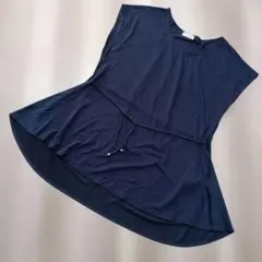 【美品】a.v.v standard☆ノースリーブチュニック ネイビー☆Lサイズ