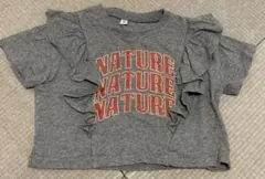 ベビー Tシャツ グレー フリル 80cm