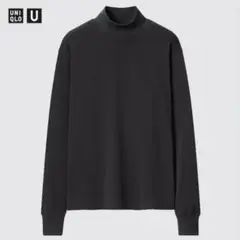 ユニクロ レディース ヒートテックコットンモックネックT（長袖） ブラック XL