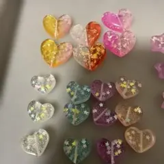 多色ハート型・星型デコレーションパーツ