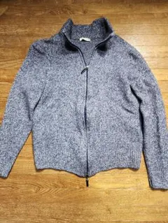 プランディPRANDI 　ウール素材フルジップカーディガン　フリーサイズ